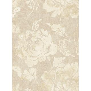 Seabrook Platinum Series AS70407 Alabaster Acrylic Coated Floral Wallpaper
